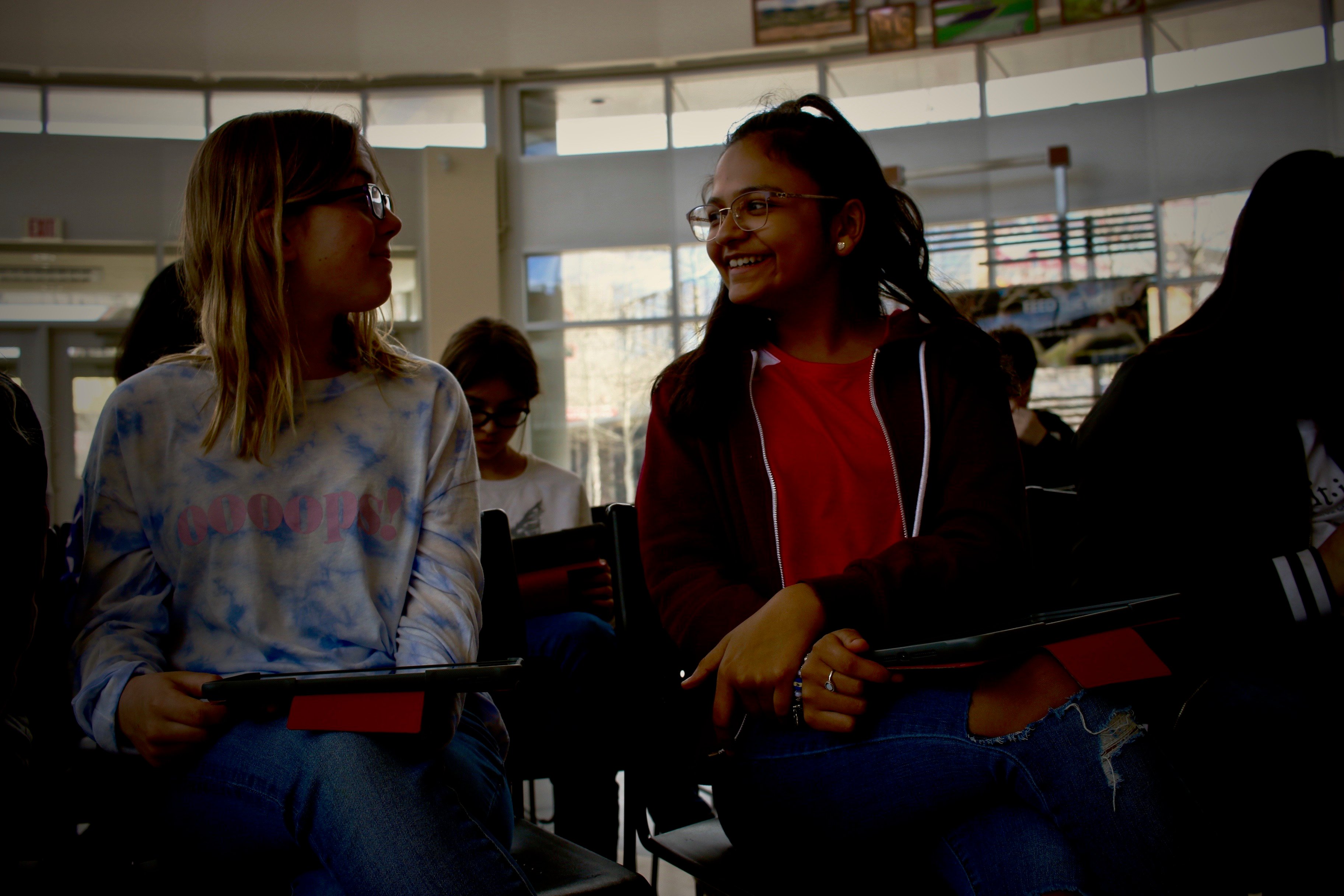 Students Smile to each other in Rotunda